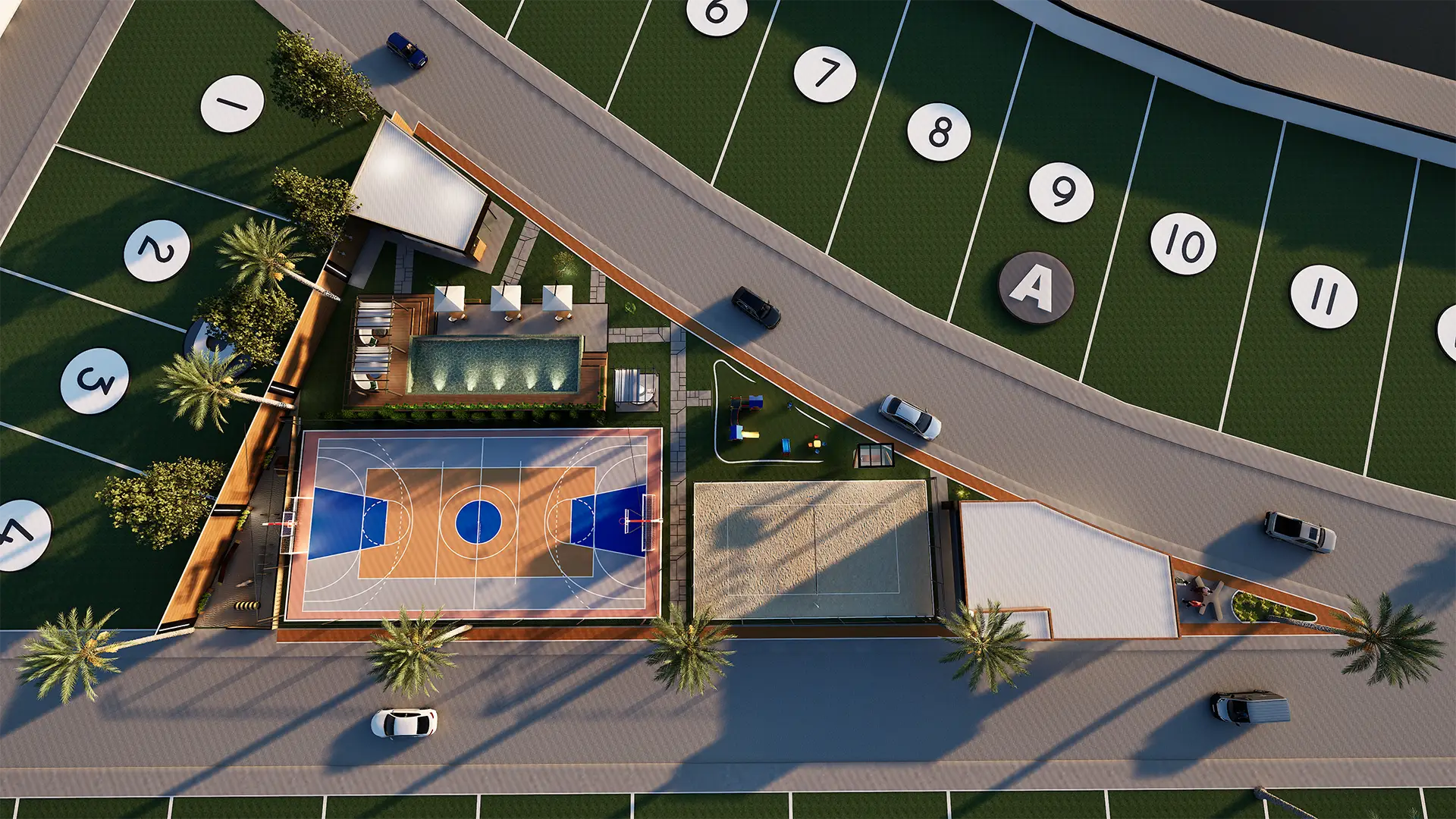 Ambiente 3D do condomínio