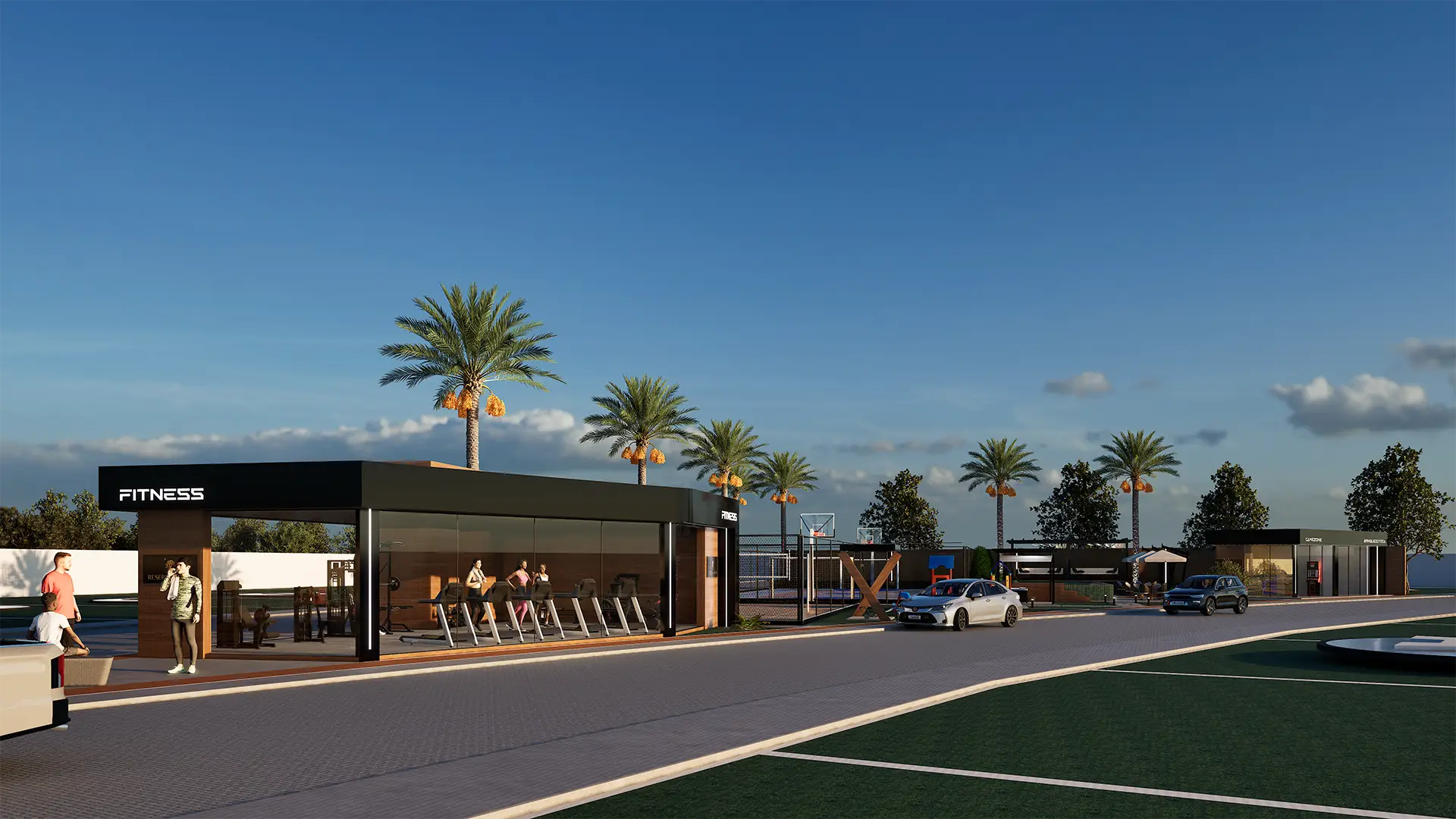 Área de lazer em imagem 3D