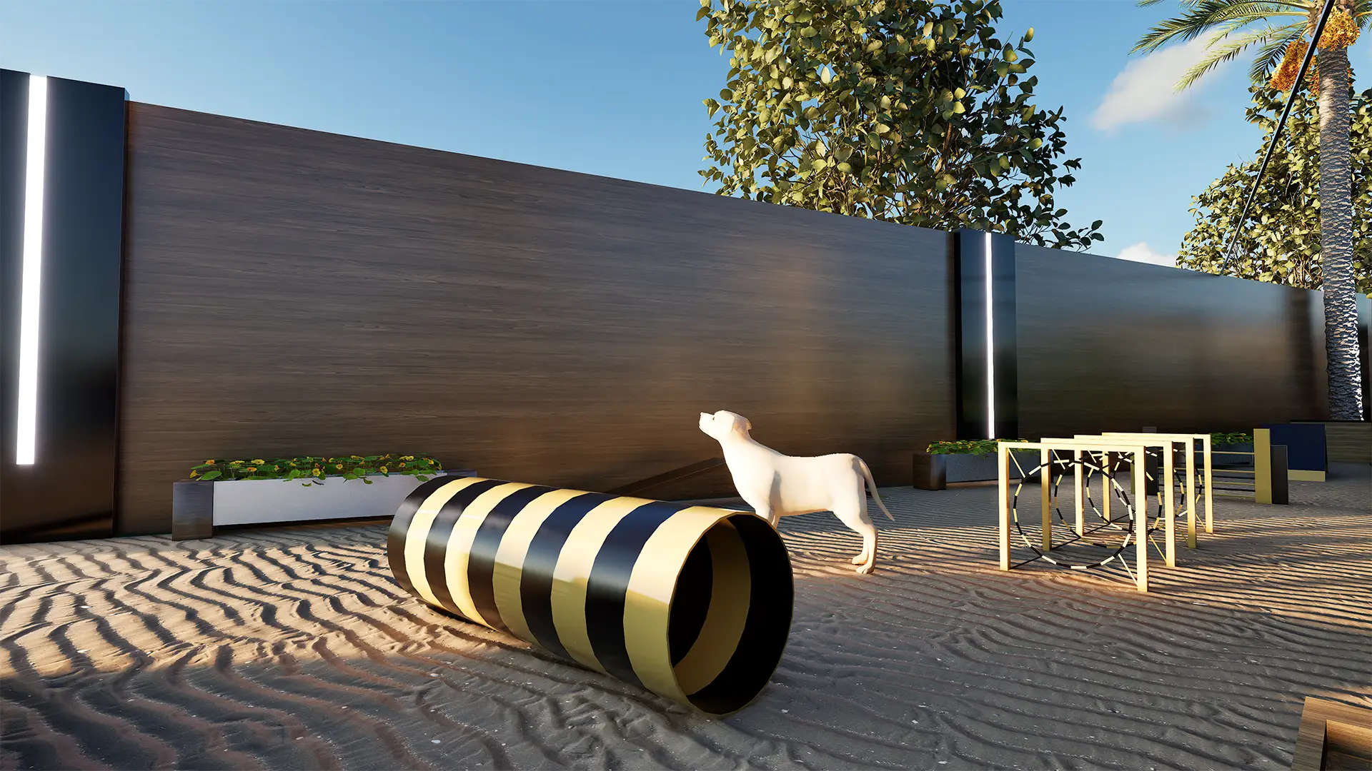 Espaço pet em imagem 3D